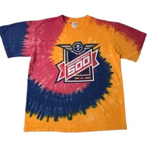 Vintage 2003 Indy 500 Tie Dye Mens M T Shirt 87th Anvil Indianapolis